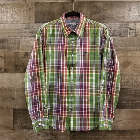American Eagle Out plaid button down, S - Picture 5 of 6